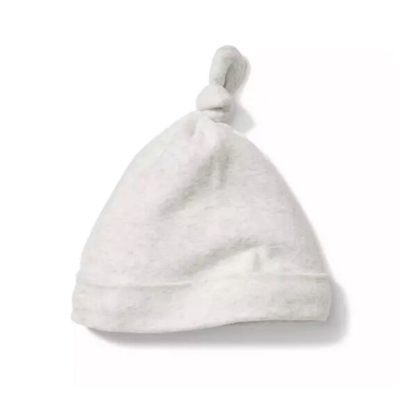 Janie and Jack Baby Knot Beanie in Soft Grey Size Newborn - Picture 1 of 2